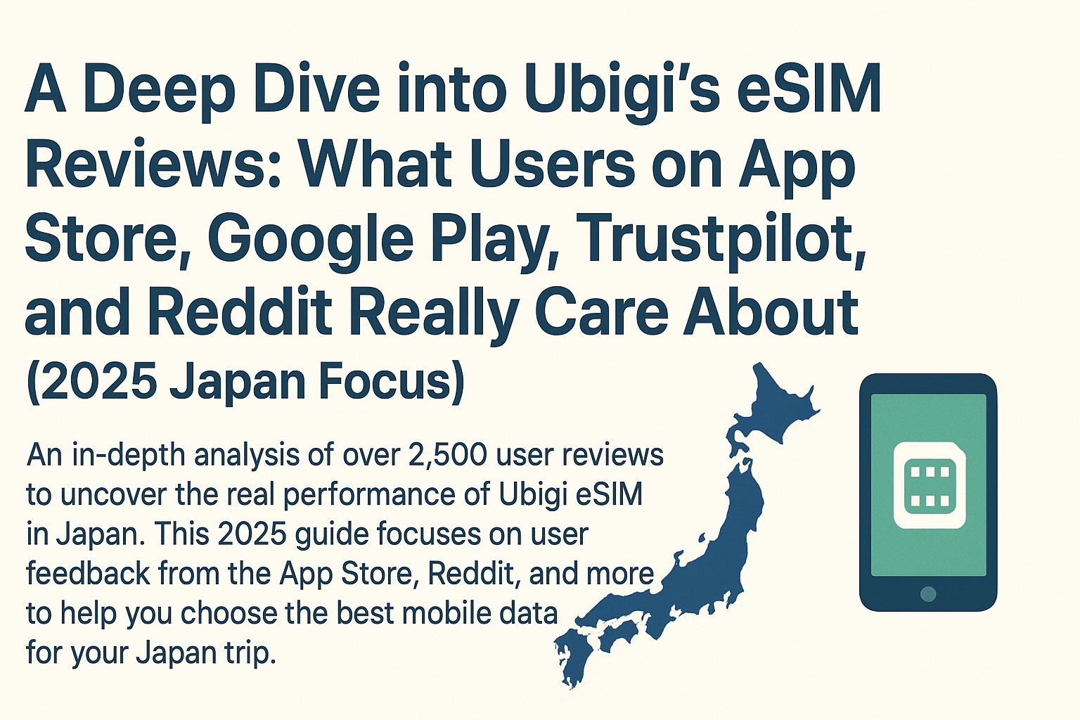 A Deep Dive into Ubigis eSIM Reviews: What Users on App Store, Google Play, Trustpilot, and Reddit Really Care About (2025 Japan Focus)